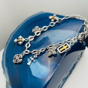 Brighton Eternity Cross Charm Bracelet, adjustable in length, NWOT